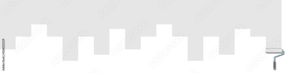 paint roller applying a coat, painting the wall, construction, renovation, or painting projects vector paint roller applying a coat, painting the wall, construction, renovation, or painting projects vector
