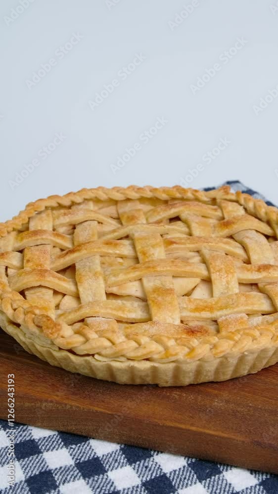 Vertical video, Freshly homemade Apple pie