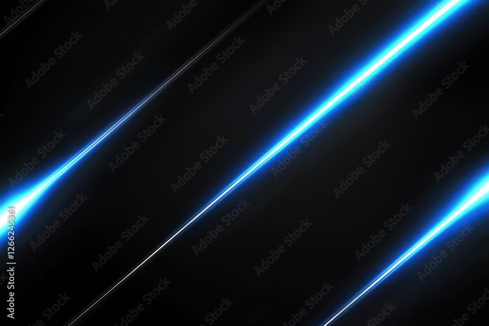 Blue Light Rays on Dark Background for Abstract Visuals Blue Light Rays on Dark Background for Abstract Visuals