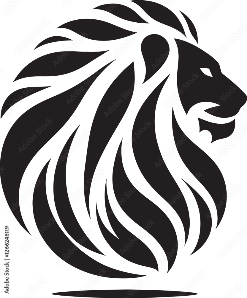 Obraz premium Stylized lion head profile. (1)