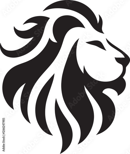 Wallpaper Mural Stylized lion head profile. (2) Torontodigital.ca