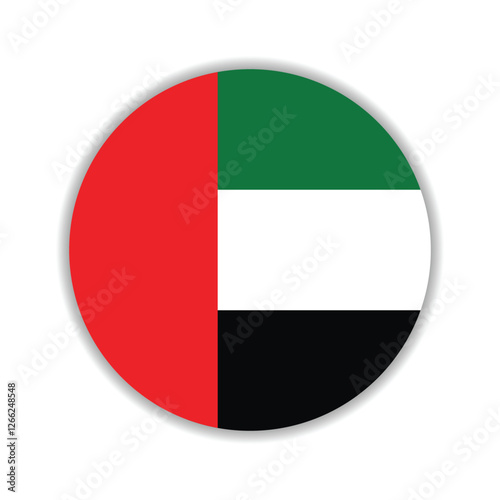 Free Download United Arab Emirates circle flag logo icon digital vector illustration - GFXLoad