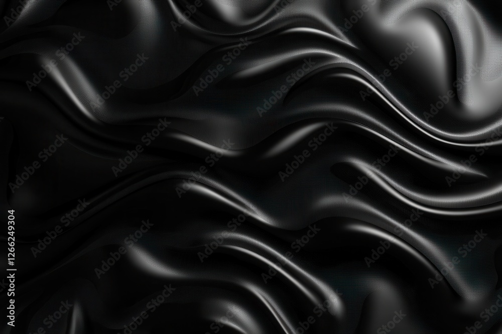 Fototapeta premium Abstract Black Waves Texture with Smooth and Flowing Patterns