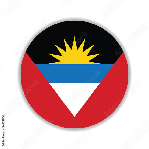Free Download Antigua and Barbuda circle flag logo icon digital vector illustration - GFXLoad