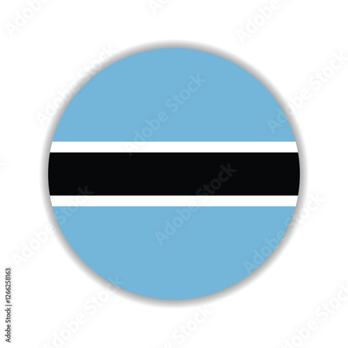 Free Download Botswana circle flag logo icon digital vector illustration - GFXLoad
