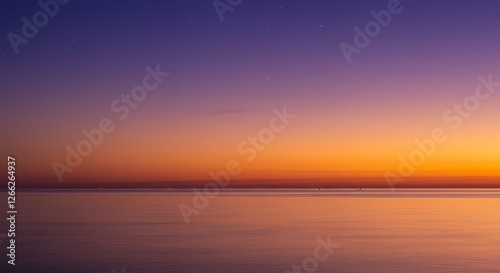 Calm Sea at Sunset with Stunning Sky and Water Reflection