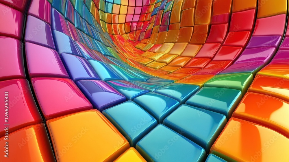 Fototapeta premium colorful abstract cube background