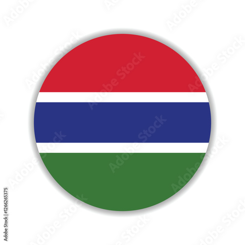 Free Download Gambia circle flag logo icon digital vector illustration - GFXLoad