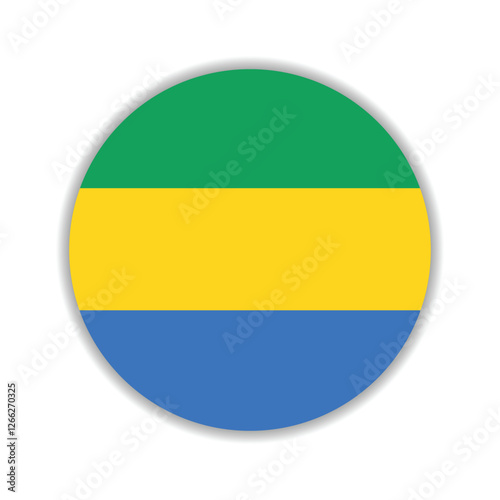 Gabon circle flag logo icon digital vector illustration Free Download Gabon circle flag logo icon digital vector illustration - GFXLoad