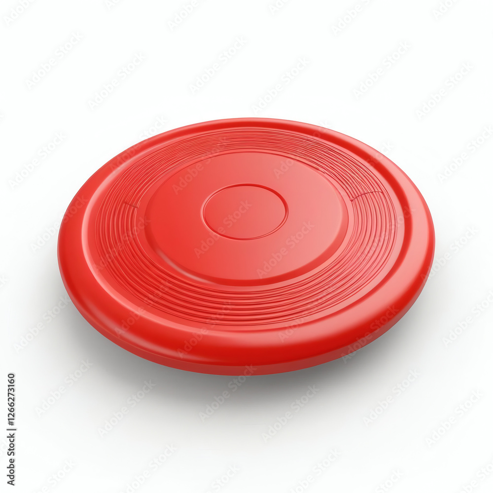 3D image of a red frisbee, isolated white background 3D image of a red frisbee, isolated white background