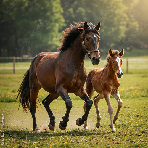 horse and foal