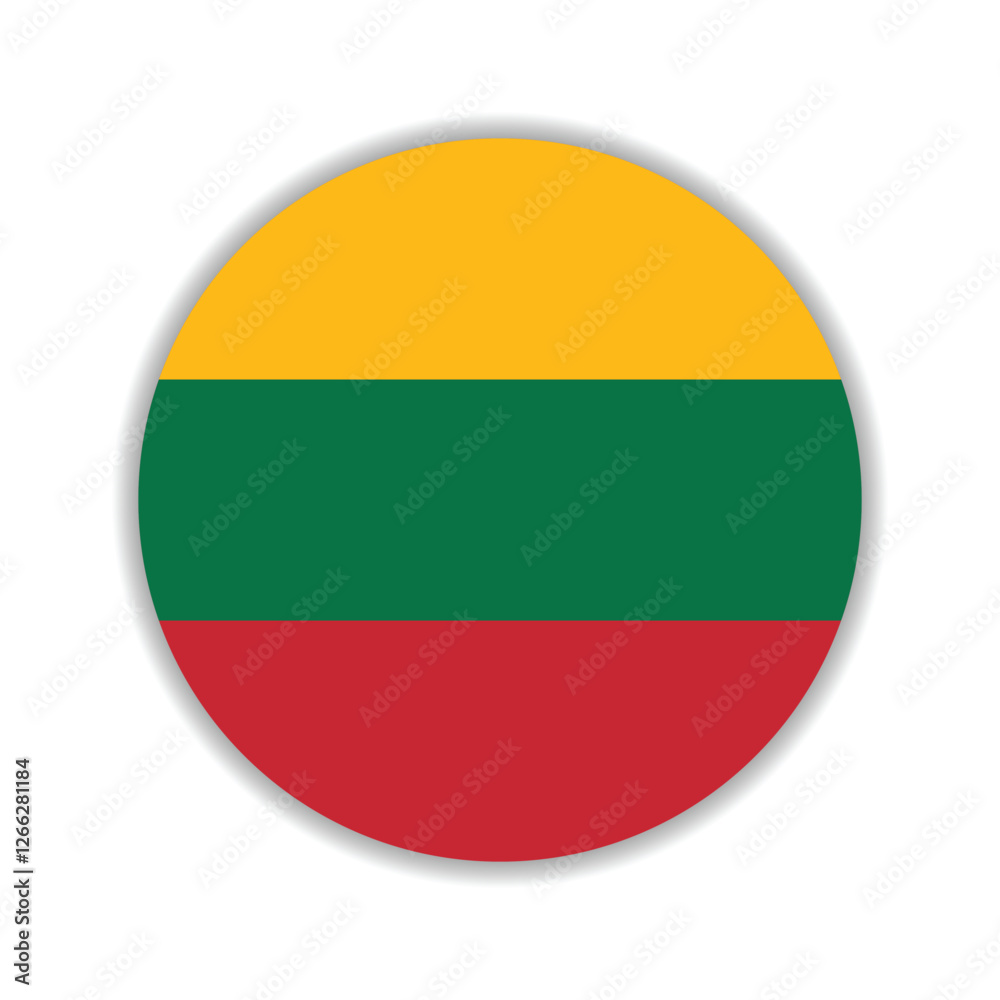 Lithuania flag circle icon vector illustration design Lithuania flag circle icon vector illustration design