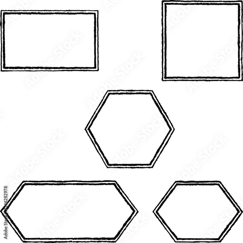 色鉛筆で描いた二重線のフレーム_1