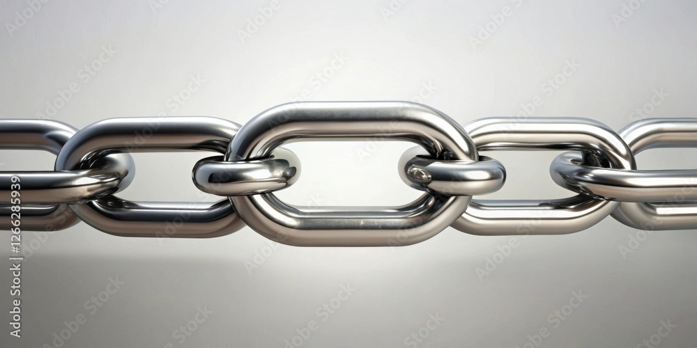 Obraz premium Interlocking Metal Links A Symbol of Strength, Unity, and Connection in a Seamless Chain
