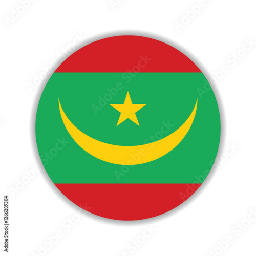 Mauritania flag circle icon vector illustration design Free Download Mauritania flag circle icon vector illustration design - GFXLoad