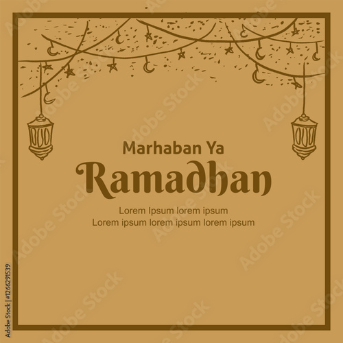 Brown Ramadhan Template, Marhaban Ya Ramadhan Template