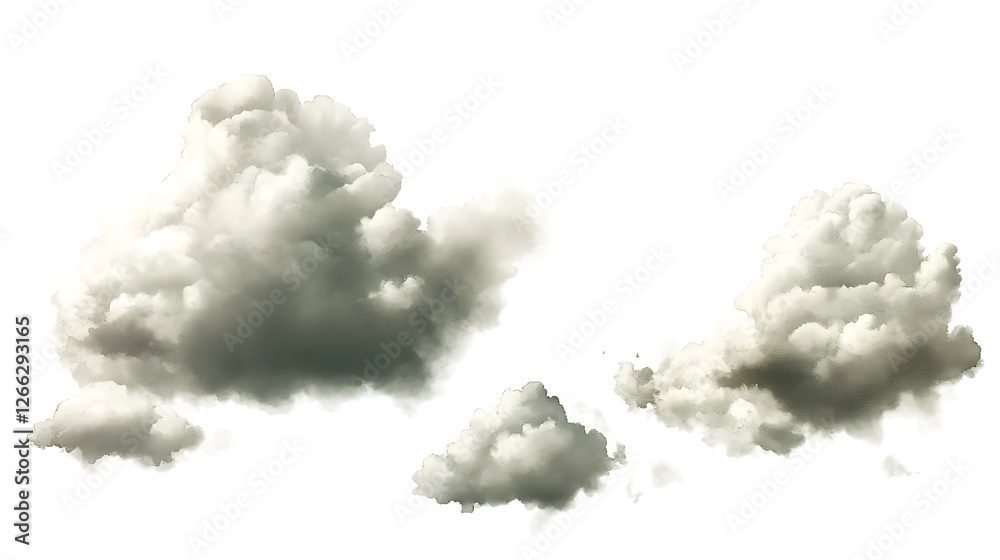 Cumulus clouds, sky, weather, background, design Cumulus clouds, sky, weather, background, design