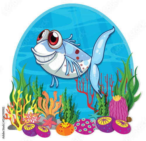 Colorful Underwater Sea Life Illustration