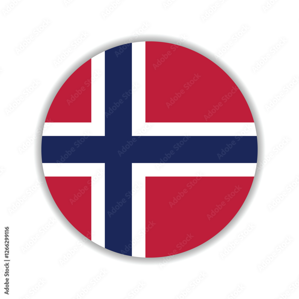 Norway flag circle icon vector illustration design