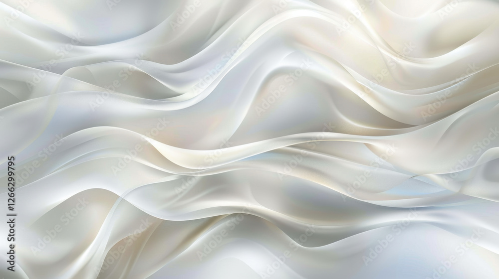Soft, flowing waves of white and light gray create serene and elegant background. smooth texture and gentle curves evoke sense of calm and tranquility Soft, flowing waves of white and light gray create serene and elegant background. smooth texture and gentle curves evoke sense of calm and tranquility