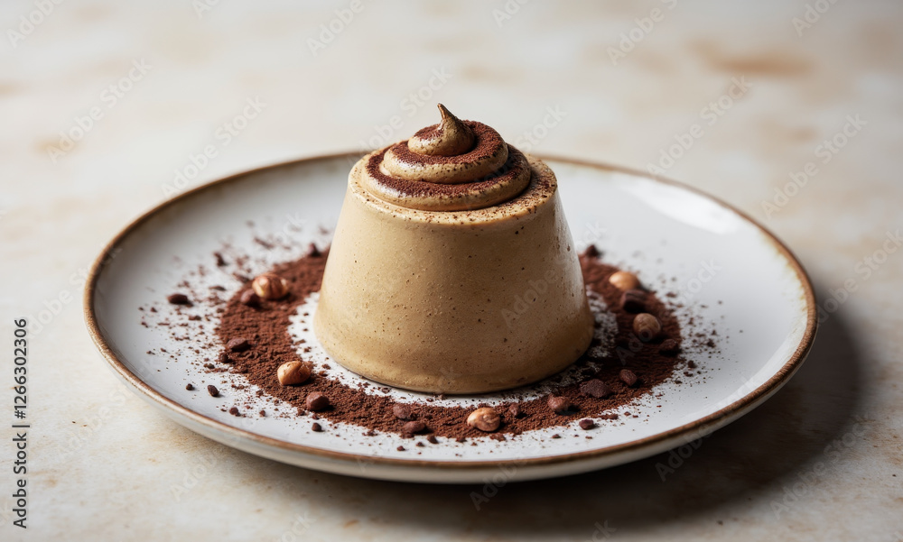 Cocoa-Dusted Hazelnut Mousse with Espresso Swirl Cocoa-Dusted Hazelnut Mousse with Espresso Swirl
