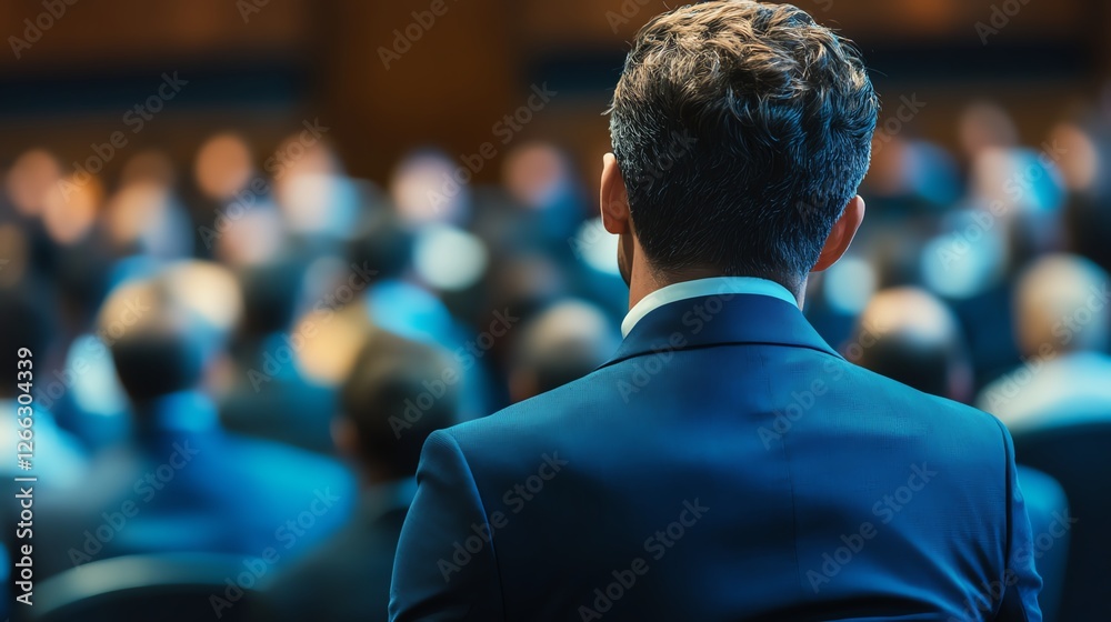 An investor attending an annual shareholder meeting of a company. investor attending An investor attending an annual shareholder meeting of a company. investor attending