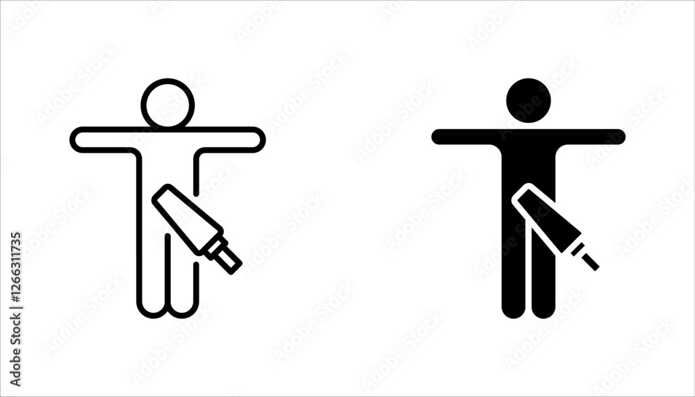 Body scan icon set. Trendy flat vector Body scan from Artificial Intelligence, vector illustration on white background Body scan icon set. Trendy flat vector Body scan from Artificial Intelligence, vector illustration on white background