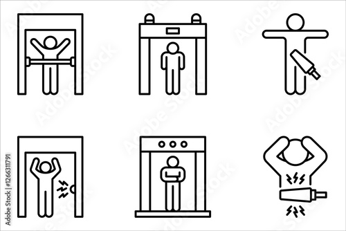 Body scan icon set. Trendy flat vector Body scan from Artificial Intelligence, vector illustration on white background