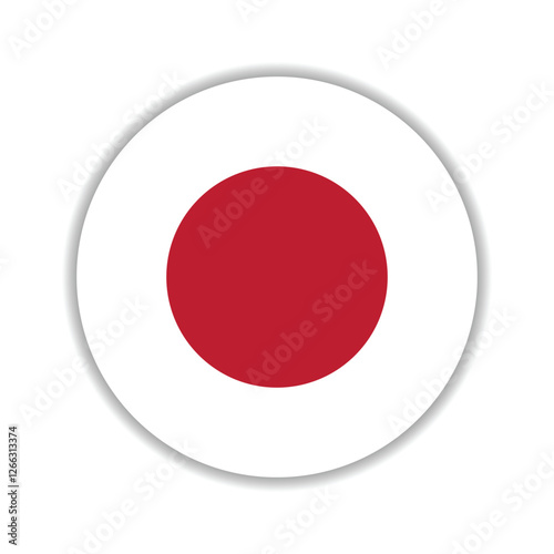 Japan flag circle icon vector illustration design Free Download Japan flag circle icon vector illustration design - GFXLoad