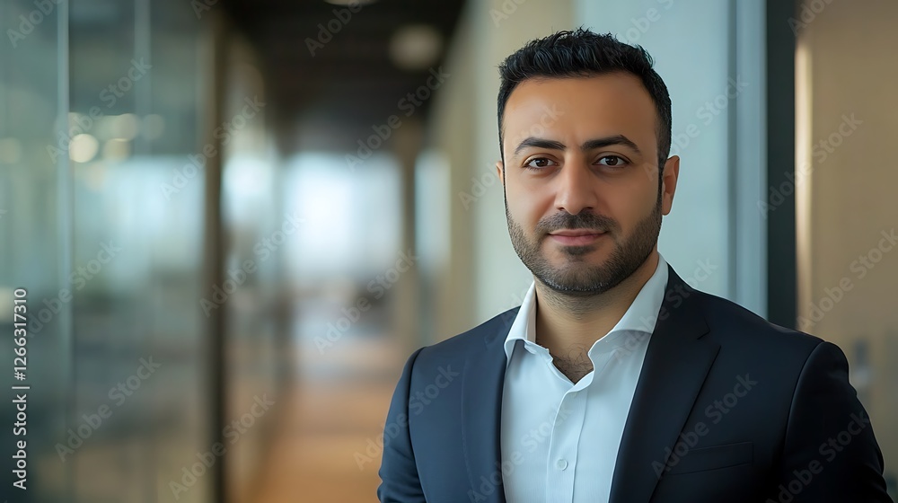 Portrait of a Confident Businessman in Modern Office Portrait of a Confident Businessman in Modern Office