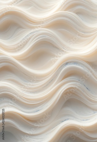 Abstract Fluid Waves, Beige and Softly Flowing Surface Texture Design