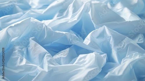 Wallpaper Mural Soft blue wrinkled fabric creating a serene backdrop for creative projects and design Torontodigital.ca