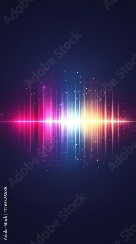 Abstract sound wave energy light