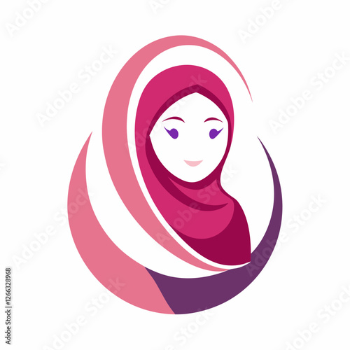 vector illustration of a girl with hijab