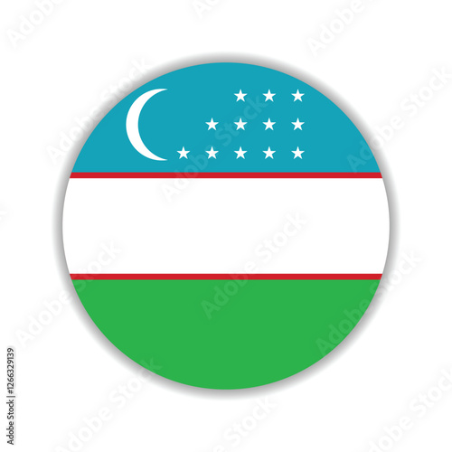 Free Download Uzbekistan circle flag logo icon digital vector illustration - GFXLoad