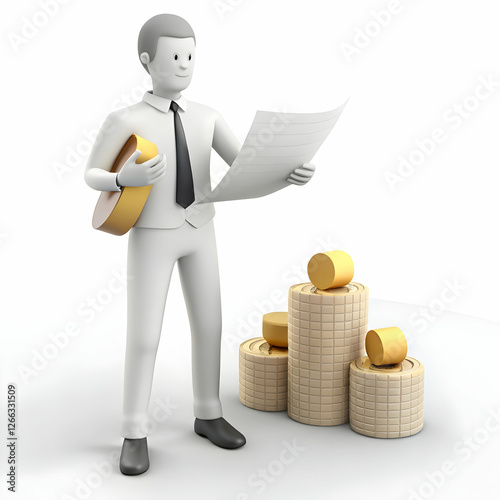 Philanthropist in Bare Studio: Exploring Tax Benefits of Donations and Balancing Goodwill with Financial Relief - A Photo Stock Concept with Sunlit Donation Logs