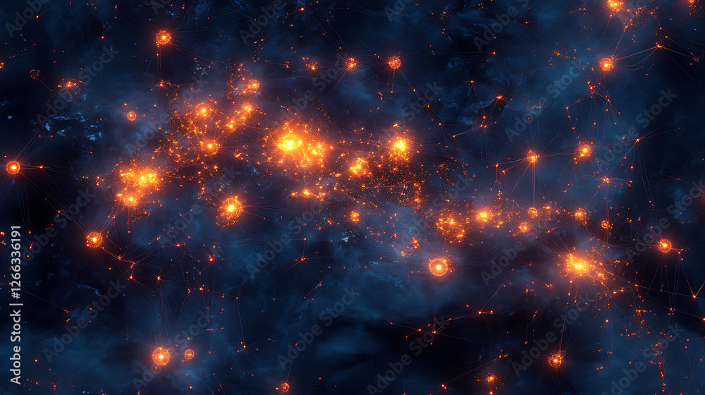 Obraz premium A global map highlighting cryptocurrency adoption with glowing nodes connecting cities (2)