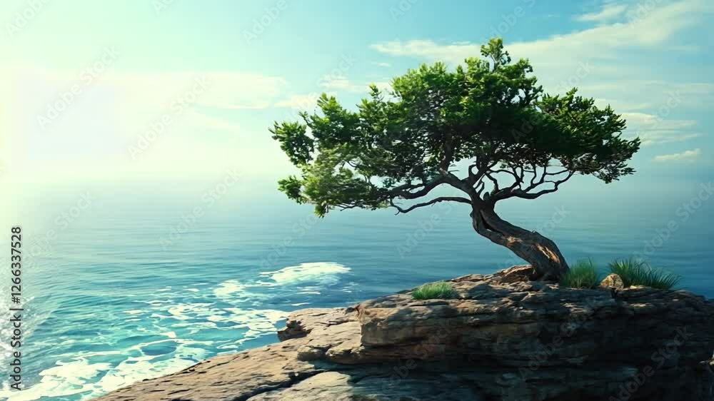 A single tree in a beautiful landscape A single tree in a beautiful landscape