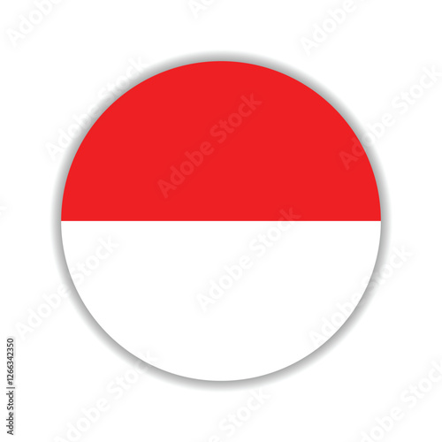Free Download Indonesia flag circle icon vector illustration design - GFXLoad