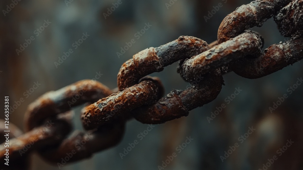Close-up of a heavily rusted chain. Ideal for themes of age, decay, or connection. Close-up of a heavily rusted chain. Ideal for themes of age, decay, or connection.