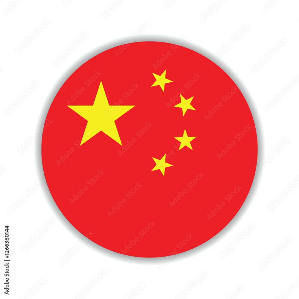 China flag circle icon vector illustration design China flag circle icon vector illustration design