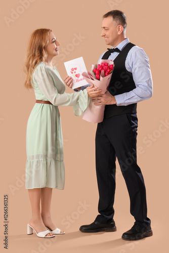 Middle-aged couple with bou...