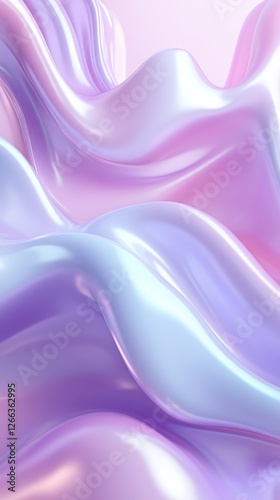 Wallpaper Mural Abstract iridescent pastel pink and purple flowing waves. Torontodigital.ca