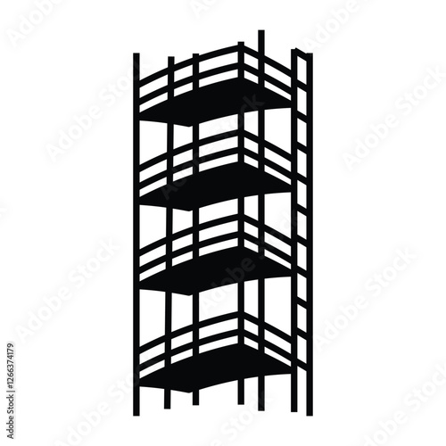Scaffolding icon logo design template isolated illustration