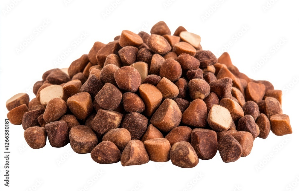 Close-up of a pile of roasted buckwheat groats, showing their texture and color variations. Close-up of a pile of roasted buckwheat groats, showing their texture and color variations.