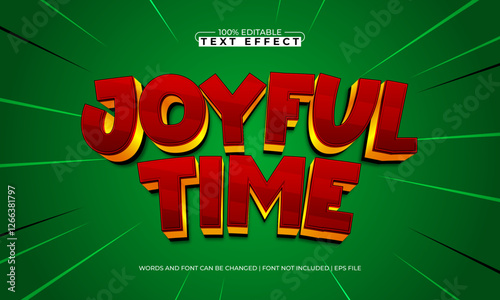 joyful time editable text effect with a joyful and kids text style