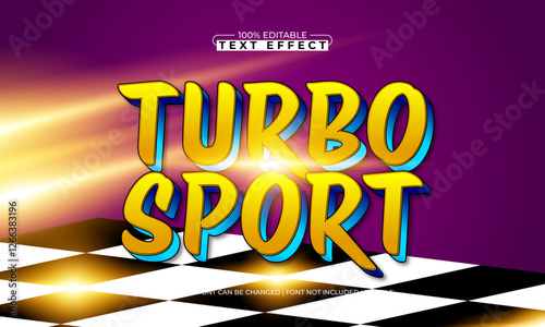 turbo sport editable text effect with a speed and sport text style