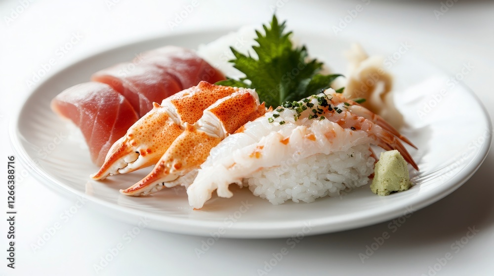 Delicious Sushi Platter with Tuna, Crab, and Shrimp Delicious Sushi Platter with Tuna, Crab, and Shrimp