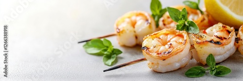 Grilled Shrimp Skewers with Lemon and Basil
