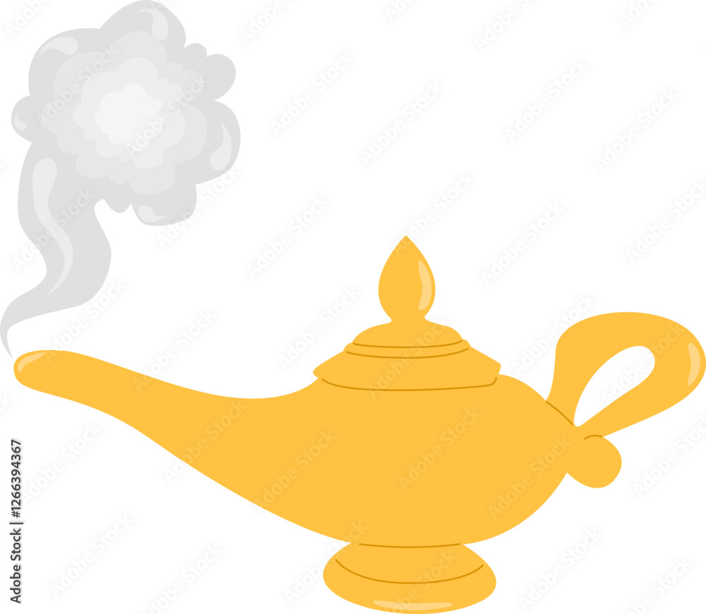 Gold lamp genie